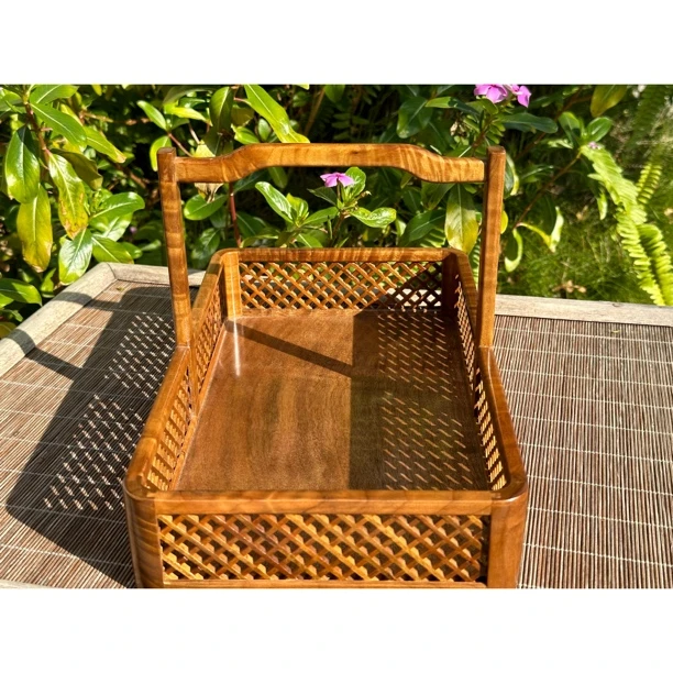 金丝楠木大提篮（新料水波纹）