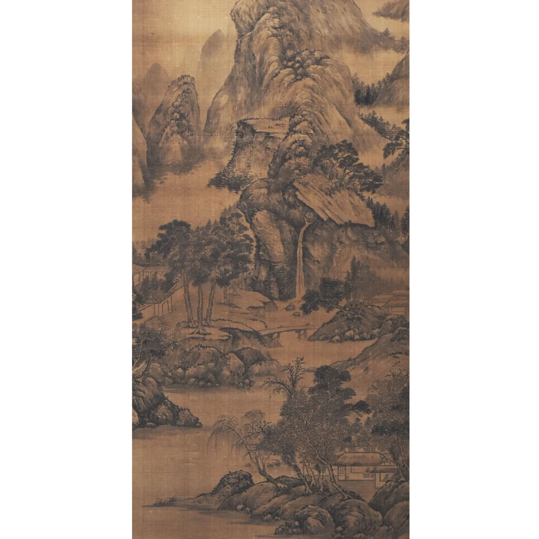 HM9060 云壑松荫图 112×51cm 绢本立轴 5.1平尺