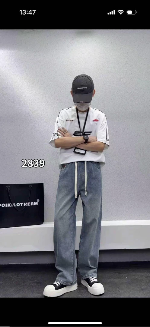 2839~男装休闲百搭直筒裤