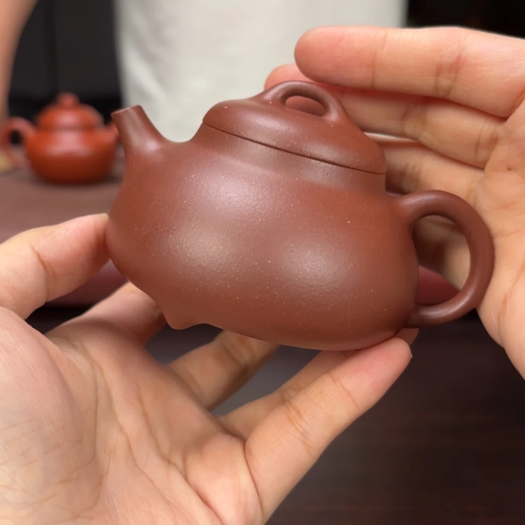 茶壶紫砂老紫泥汝瓢150毫升