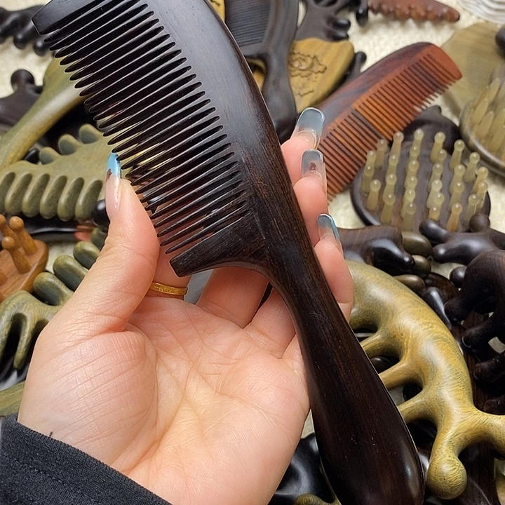 紫光檀顺发梳子多用