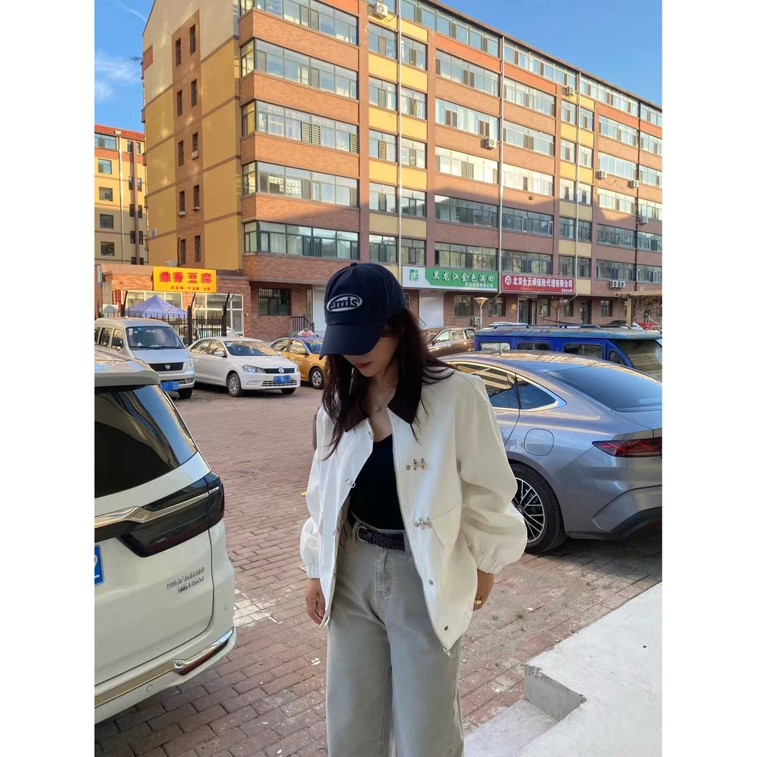 韩国代购.call my name 做旧洗水翻领夹克外套cw25080304