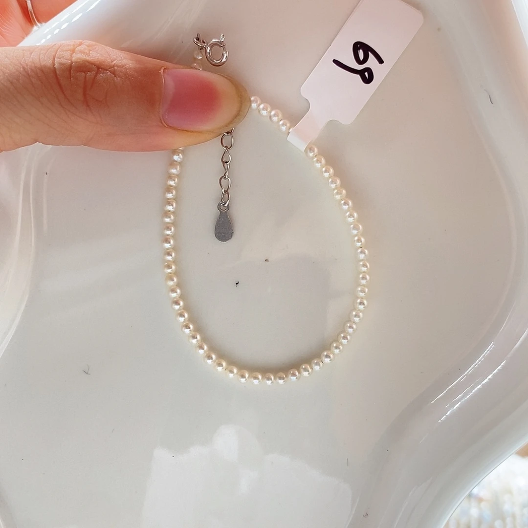 淡水珍珠手镯银S925镶嵌