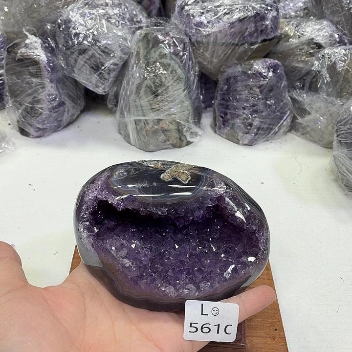 水晶摆件未镶嵌天然紫水晶