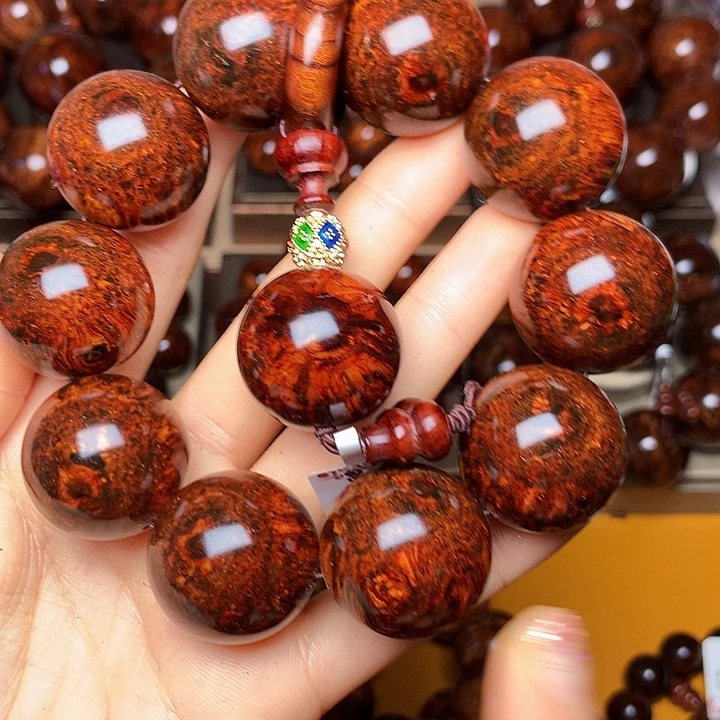 花梨木类手串/手链黄花梨风化料老挝花梨土埋料2.5