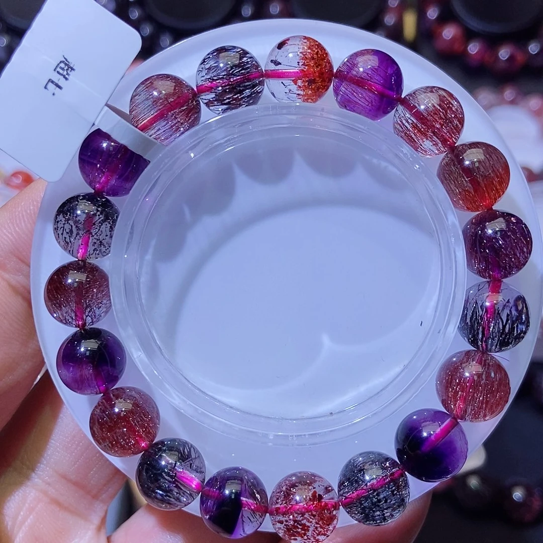 未镶嵌手链水晶黑加仑10.5