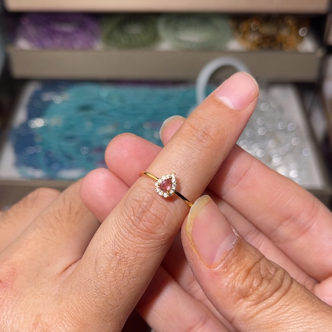 水晶手链银S925镶嵌碧玺009