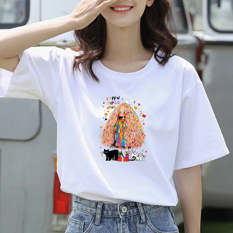 【粉丝专享】纯棉短袖夏季新款圆领白色T恤宽松百搭字母新疆棉9281