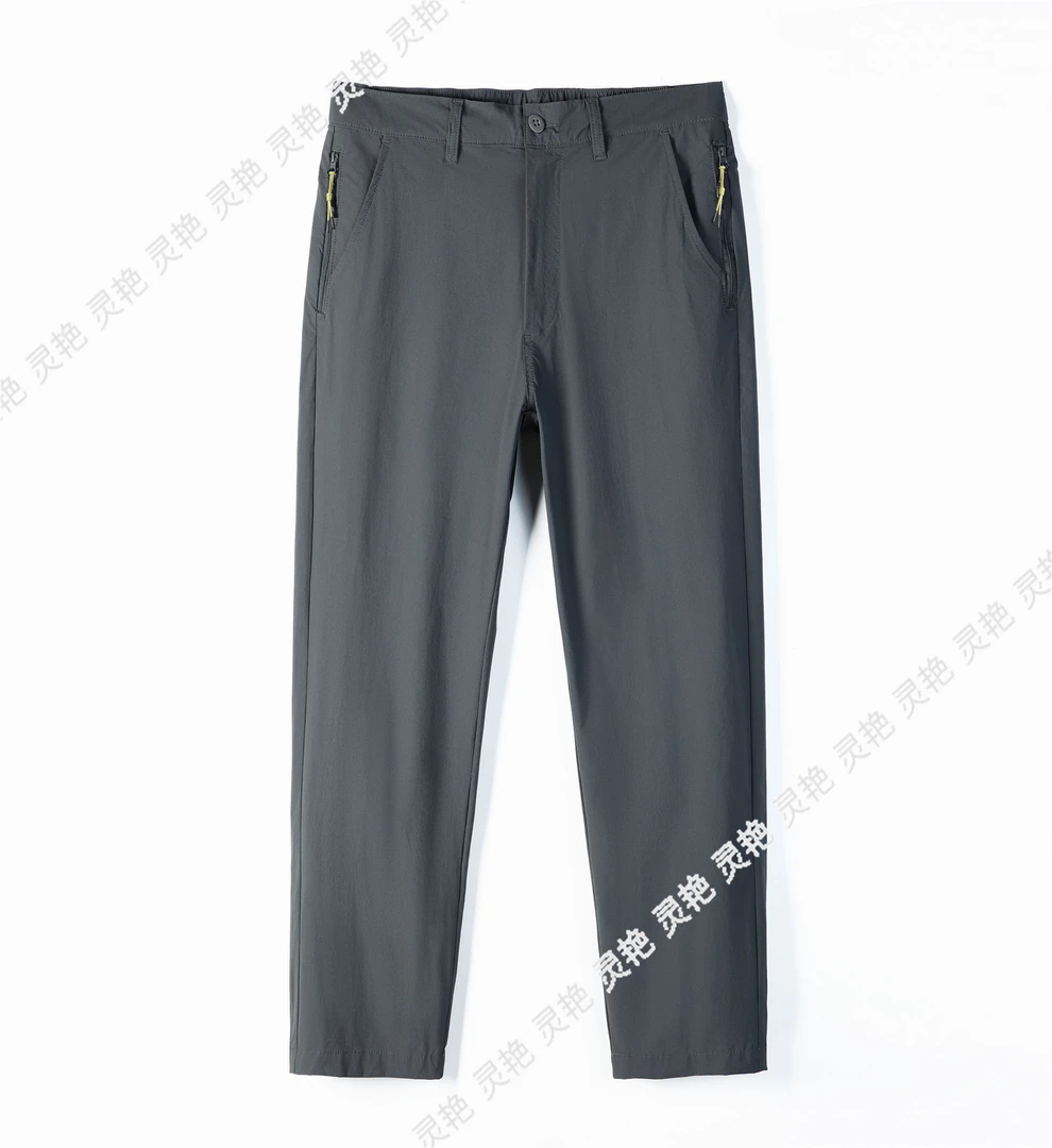 春秋款男士户外战术型软壳工装裤-高腰宽松大直筒-松紧腰5089-1