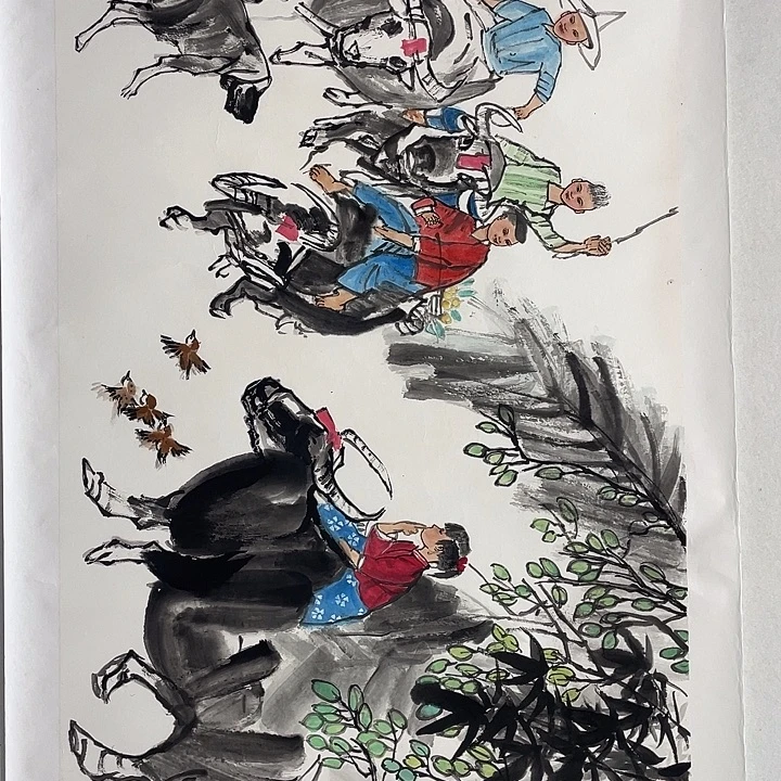 横款史老师四尺人物