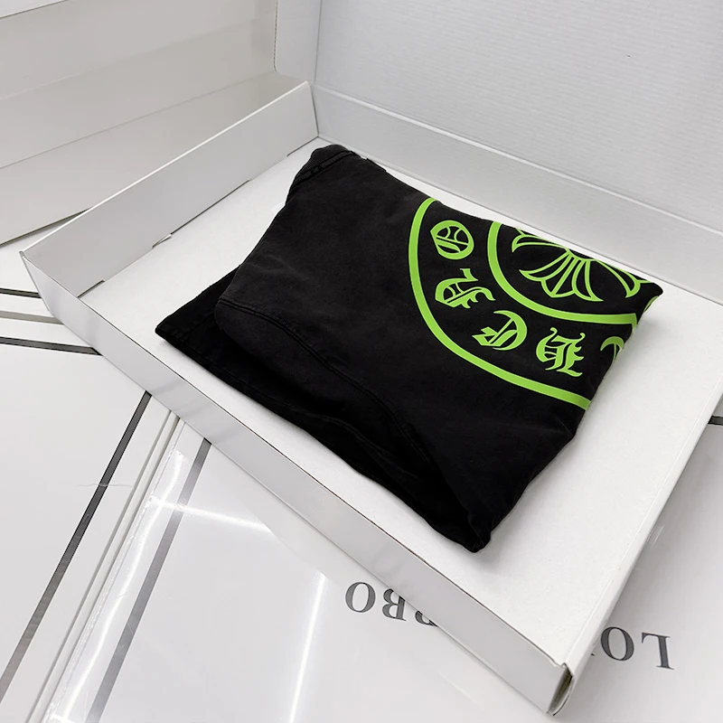 66【狂想曲】2025夏季百搭轻奢潮流重工艺洗水磨破圆领短袖T恤9004