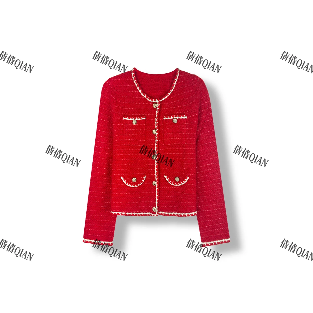 气质小香风针织衫短外套气质名媛风（M25C4842-798）