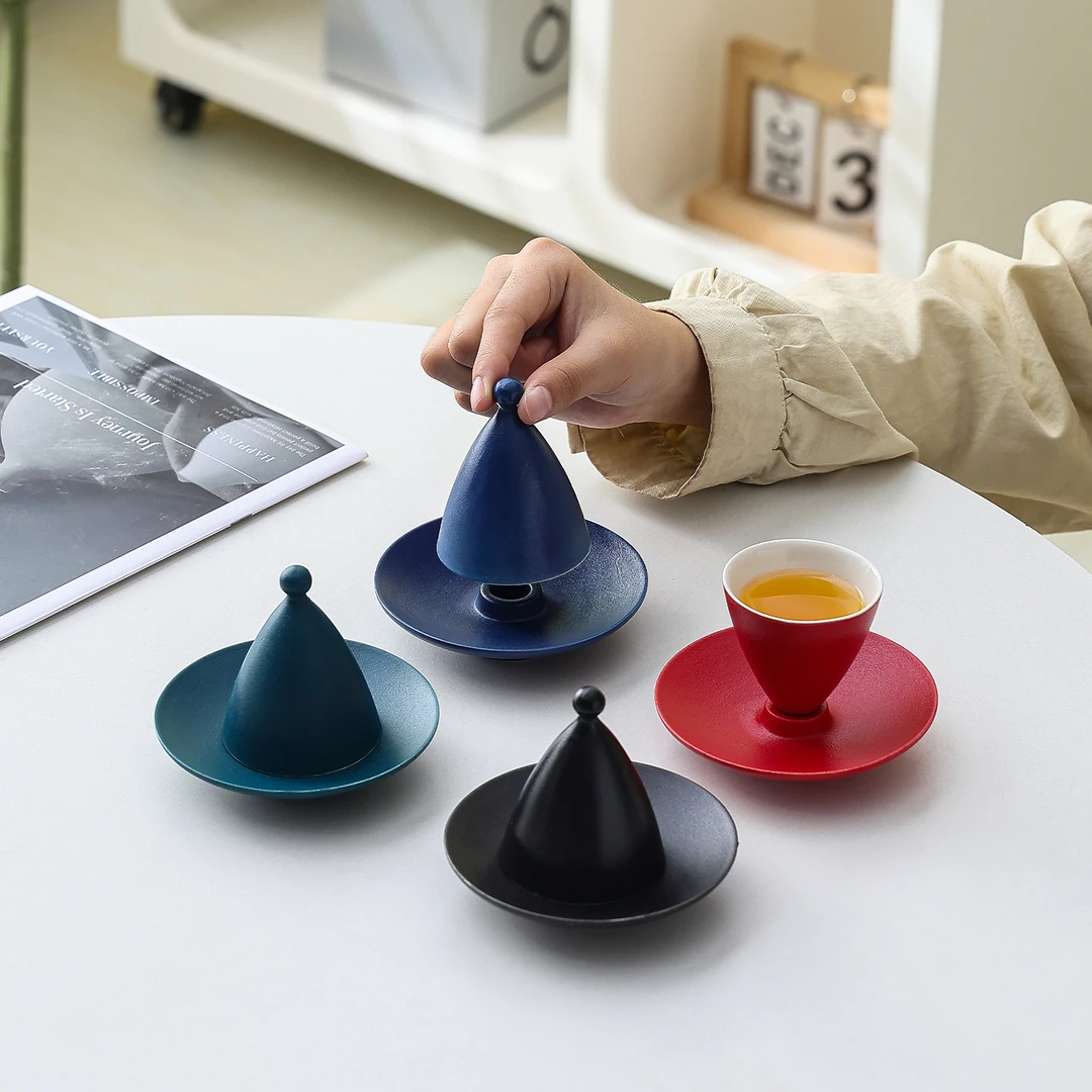 小康泡简约陶瓷铃铛杯小口径功夫茶杯个人品茗主人杯创意锥形神器