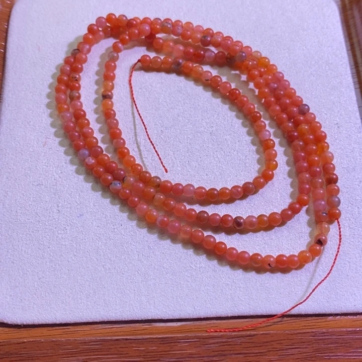 南红玛瑙未镶嵌手链3.5mm