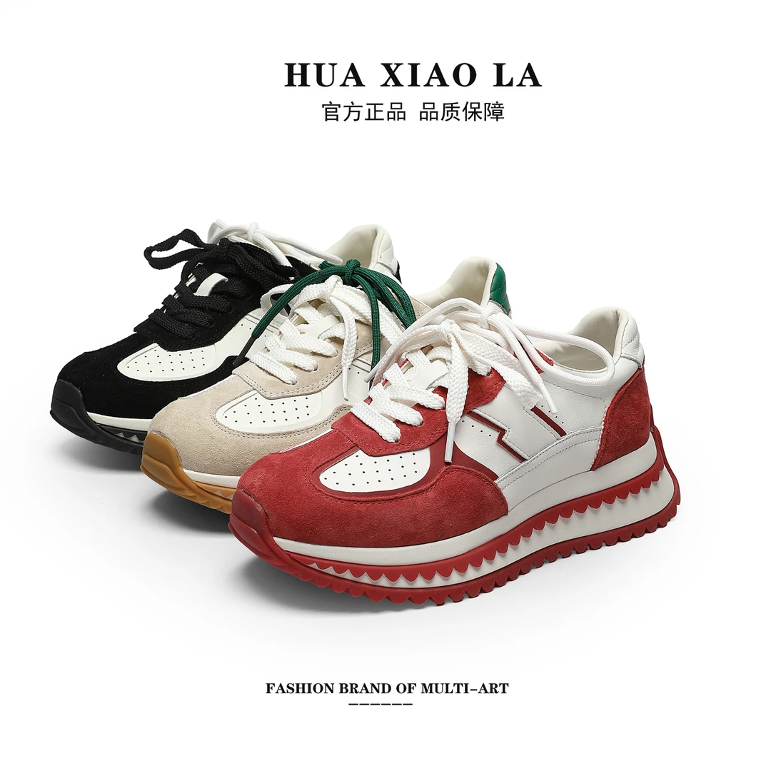 婲小拉||复古小蛮腰阿甘鞋女2025春季新款时尚运动德训老爹鞋潮鞋