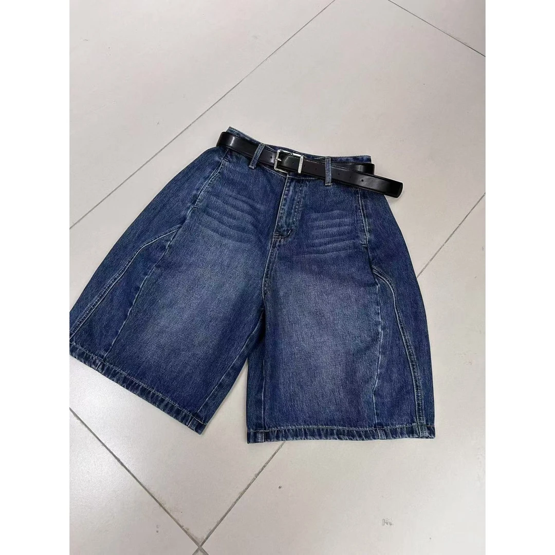 晶姐-66671欧货女装春夏季简约韩版网红春夏洋气时尚百搭牛仔短裤