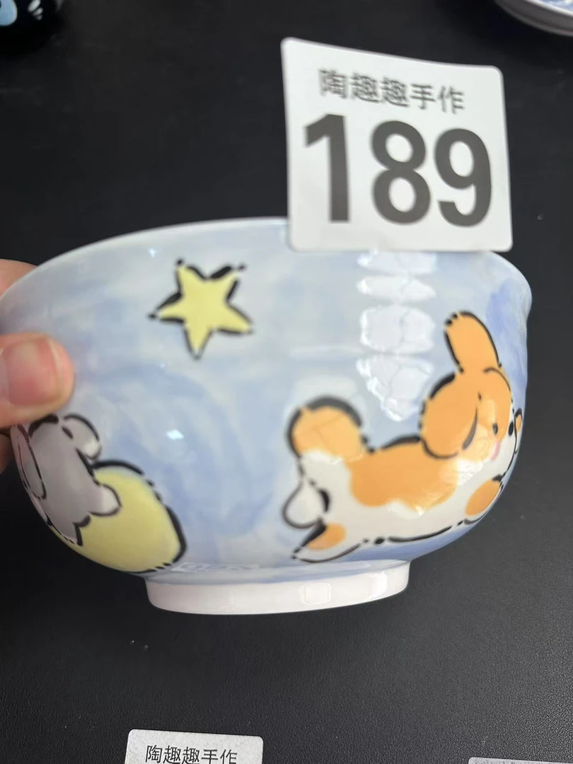 189手工手绘高温釉下彩