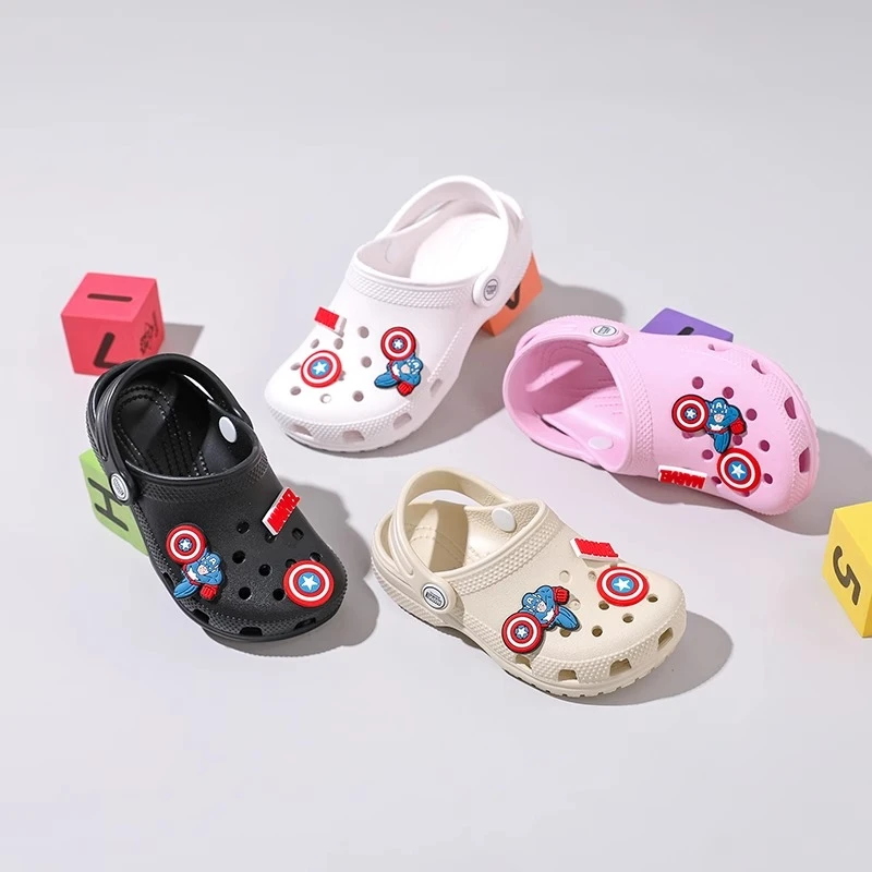 夏季沙滩软底洞洞凉鞋拖鞋ins潮牌百搭包头防滑明星童鞋厚底