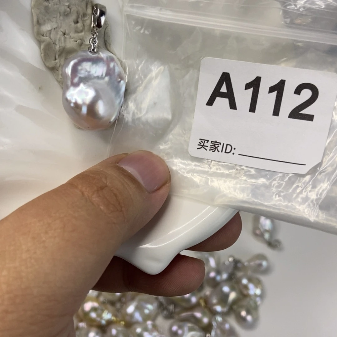 合金吊坠(不含链)淡水珍珠