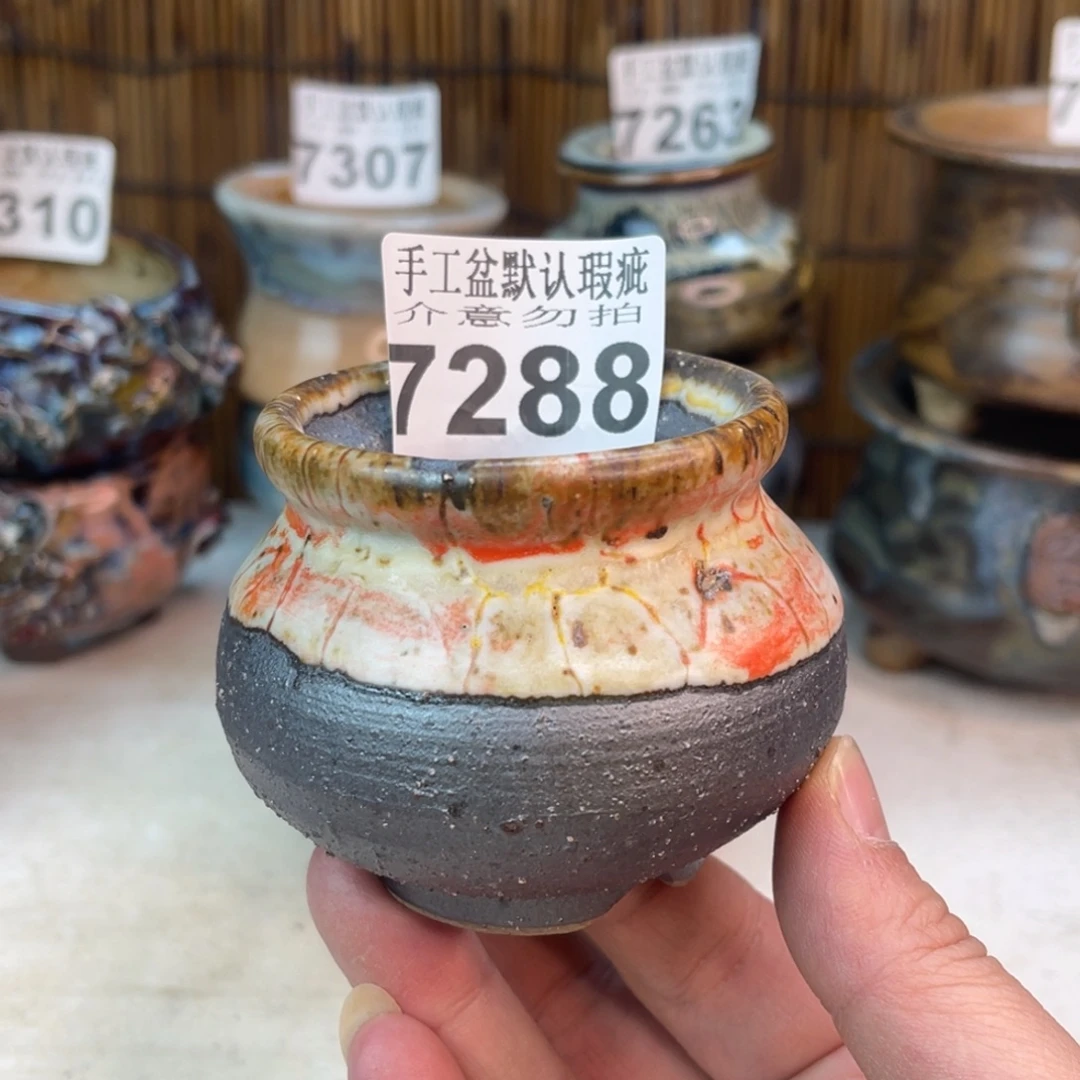 手工花盆默认瑕疵完美者勿拍