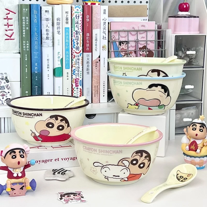 可爱蜡笔小新面碗大容量泡面碗个人专用螺蛳粉碗学生宿舍大碗汤碗