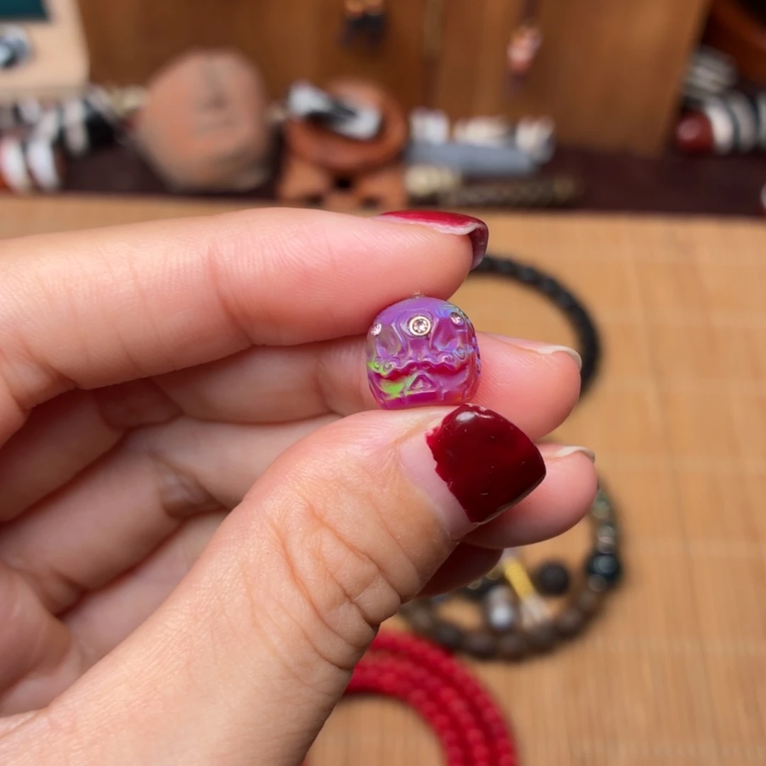 树脂制品紫色阿呆-10.5(左右孔)