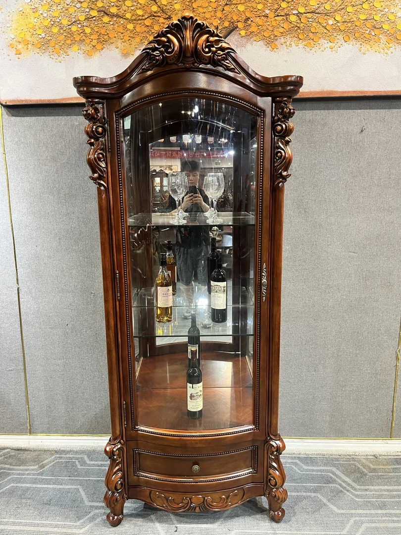137复古单门酒柜800*500*1980美式客厅酒柜