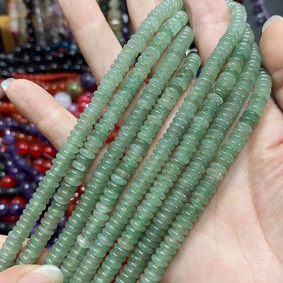 玛瑙/玉髓未镶嵌珠宝半成品绿东陵隔片卡6m到手两条