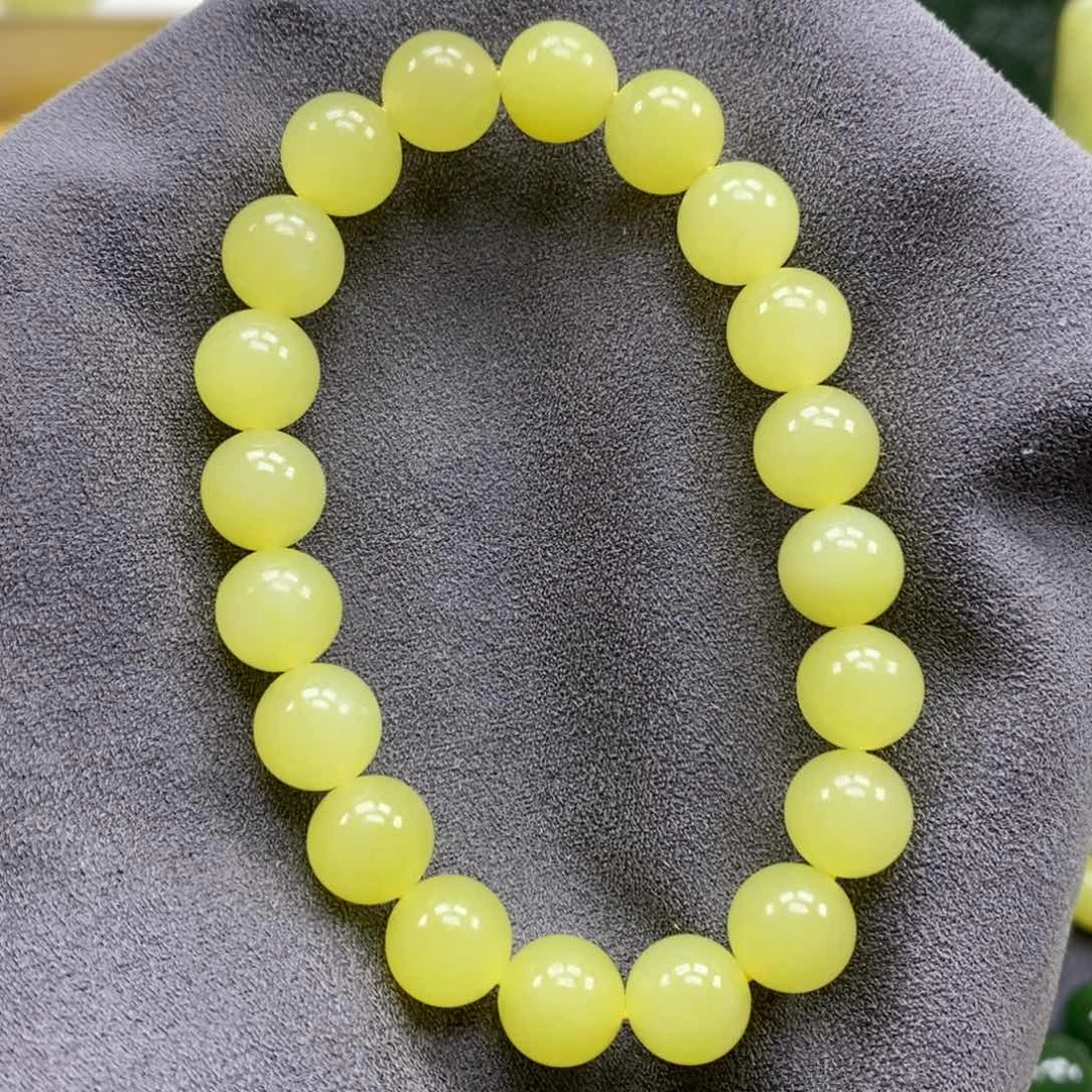 手串未镶嵌和田玉（黄玉）一***?