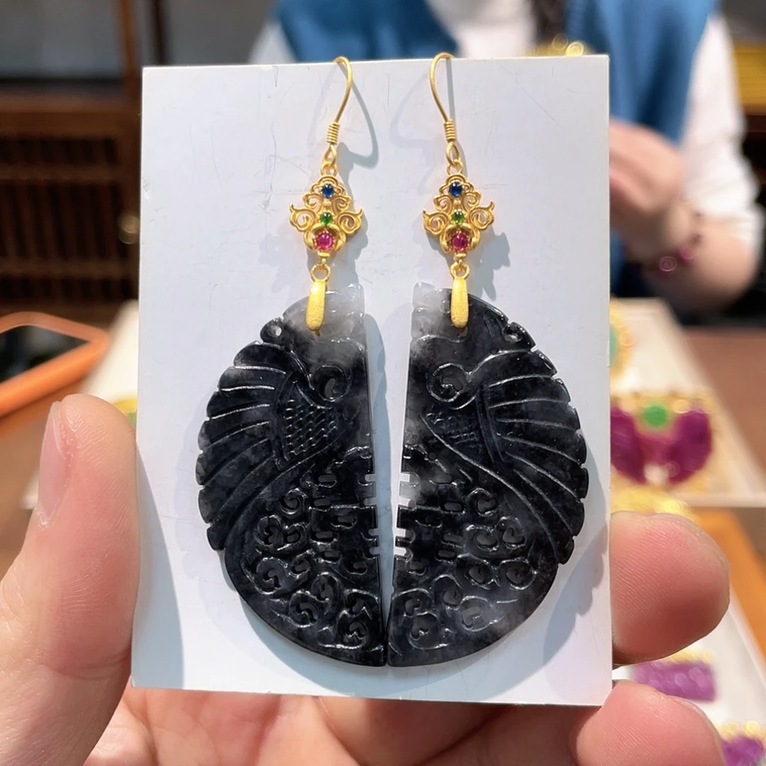 锦纶铁合金耳坠耳饰