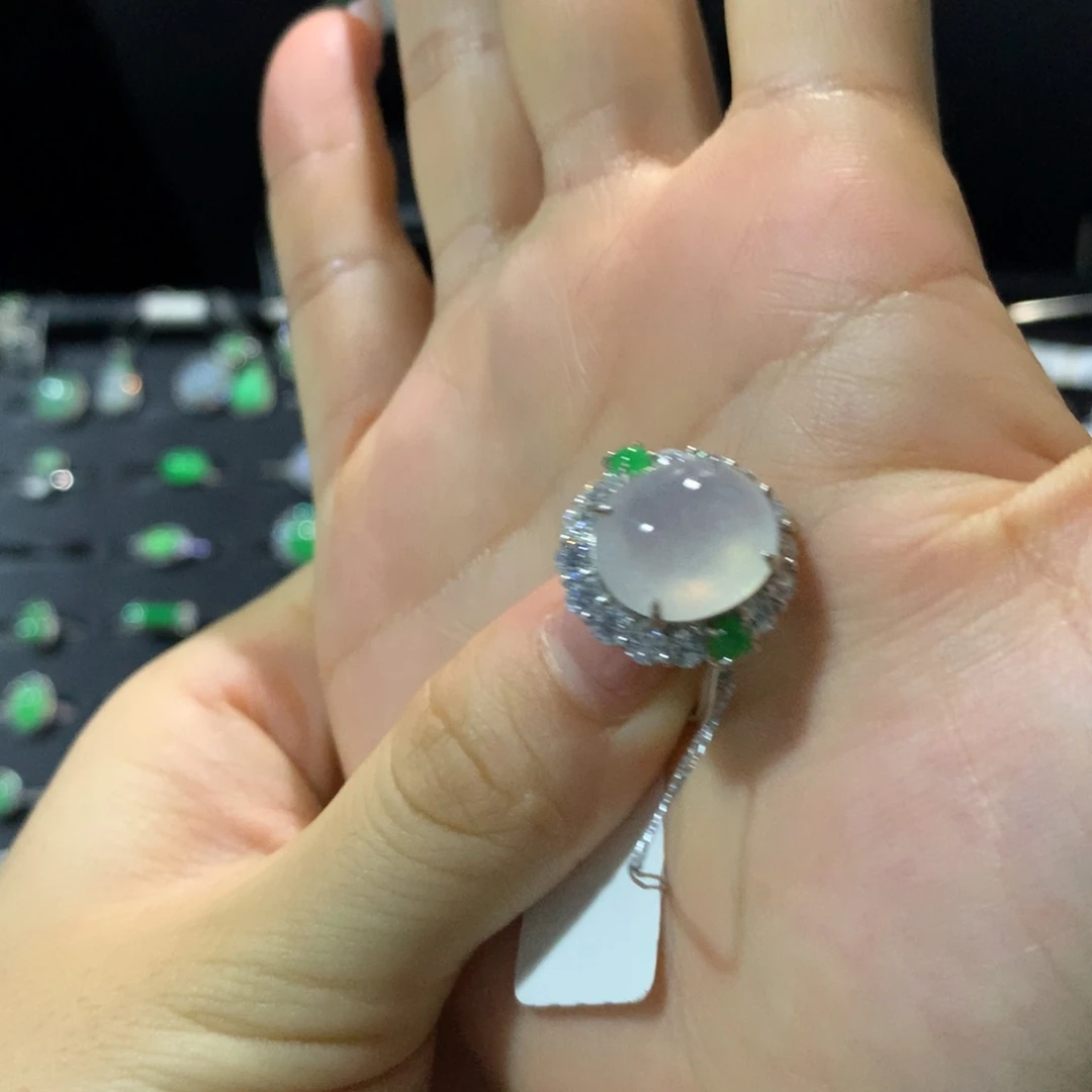 优***有翡翠戒指银S925镶嵌