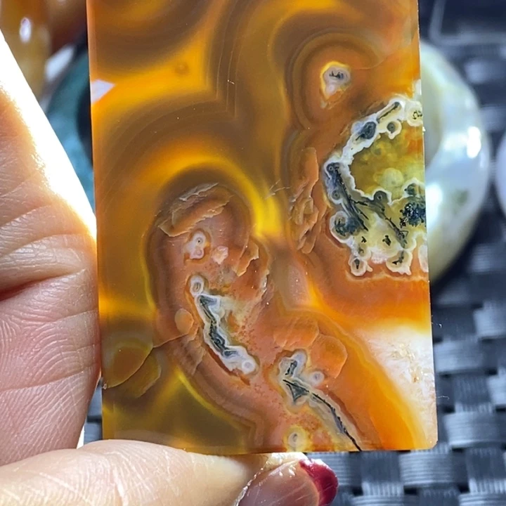 玛瑙/玉髓颈饰足银镀金镶嵌用**迹