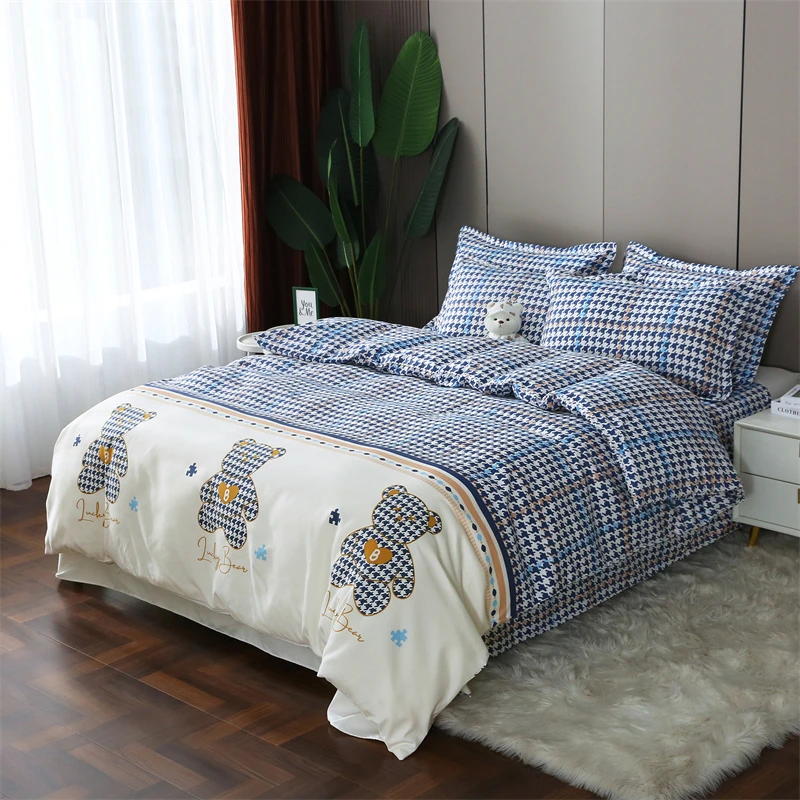 加厚斜纹被套磨毛被套秋冬被罩亲肤单人褥罩学生褥套双人柔软简约