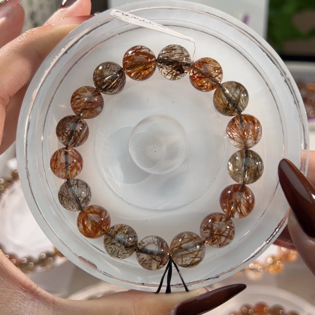 水晶手链未镶嵌黑金超七11