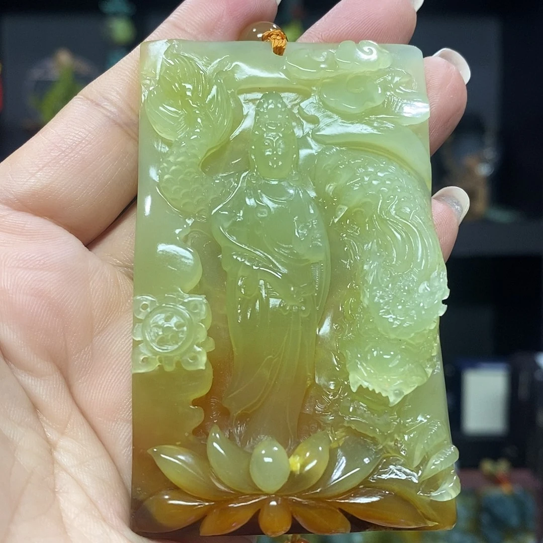 未镶嵌岫玉挂件吊坠项链