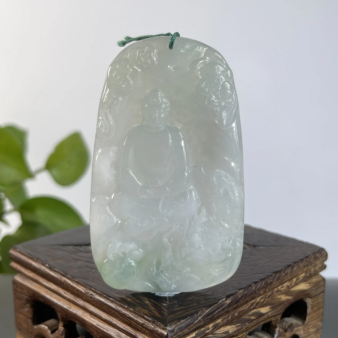 JYW26-106  天然缅甸A货翡翠  大日如来