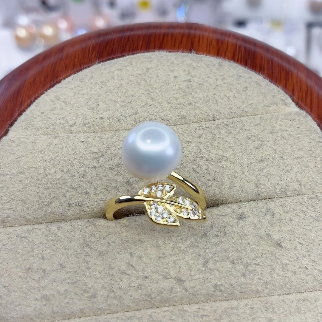 淡水珍珠戒指合金