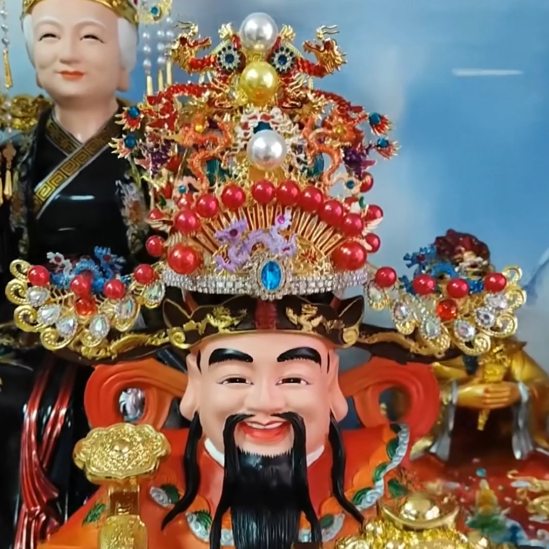 神明帽创意广济龙王菩萨龙帽头饰佛像摆件神像可用