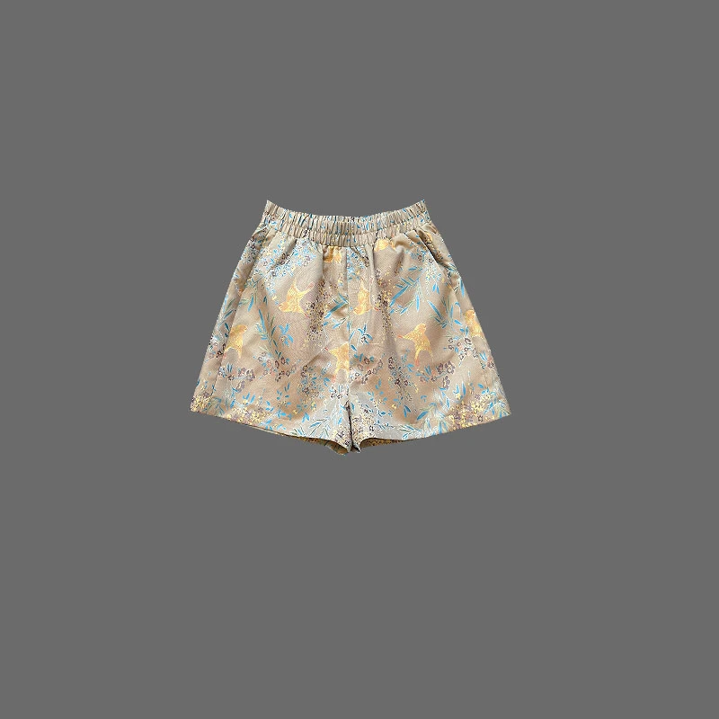 深圳南油国风2025夏新款复古百搭短裤休闲女款