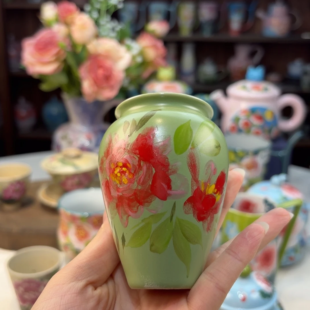 瓷片景德镇手绘高温釉下彩陶瓷茶具