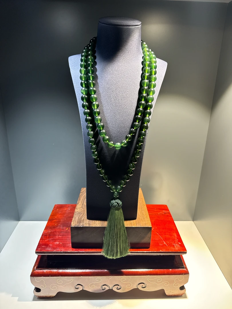 《抖音基地质检发货》帝王绿108手持珠