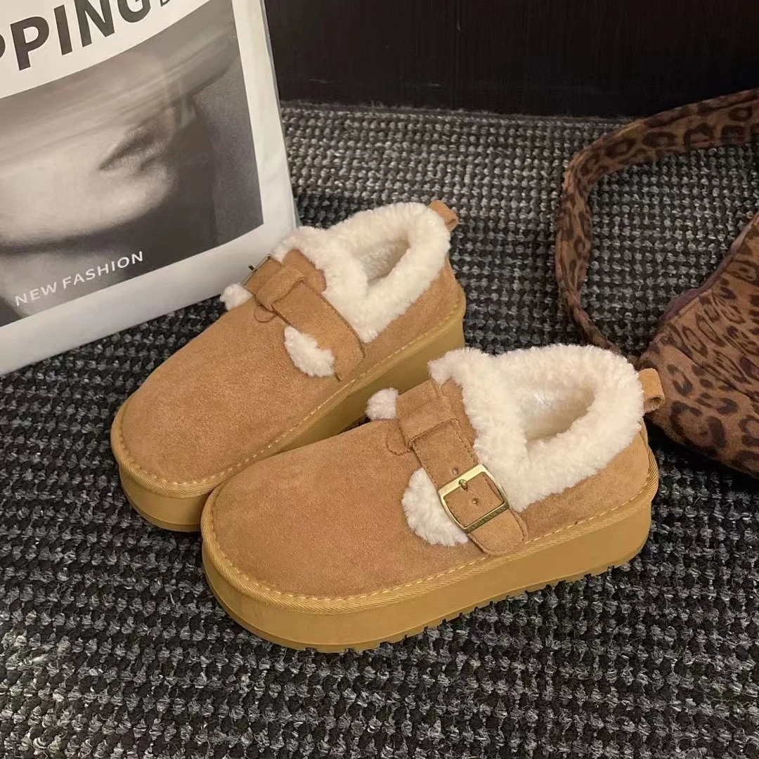 冬日暖洋洋！超穿设计感舒适保暖博肯女鞋8686