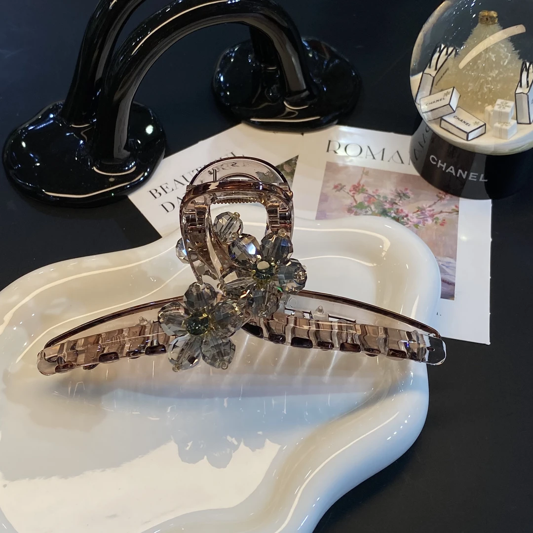 13公分晶花交叉抓夹0459