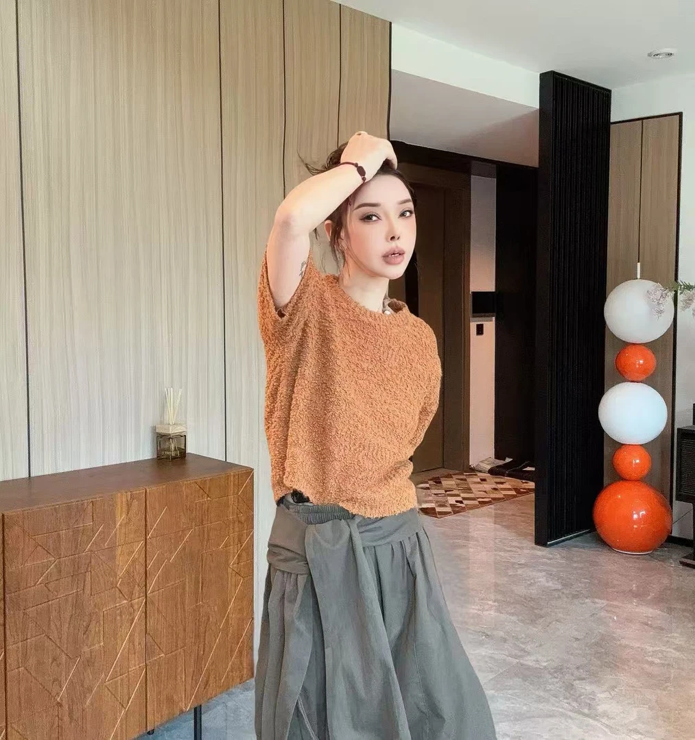 【丽丽推荐】圈圈毛洋气短袖