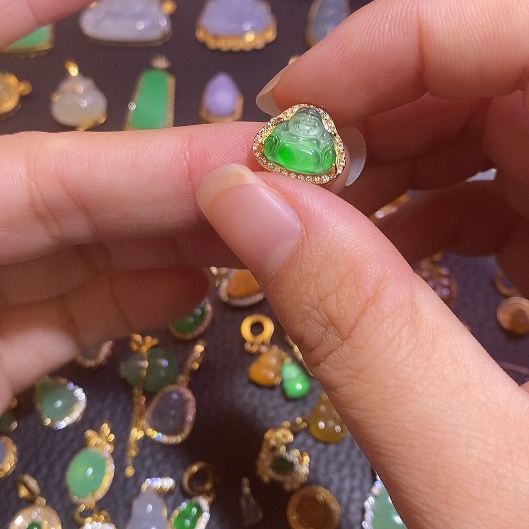 翡翠银S925镶嵌颈饰