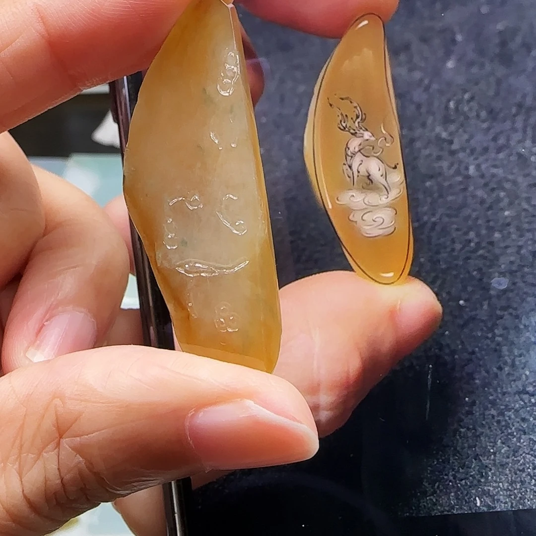 定制翡翠未镶嵌缅甸翡翠挂件