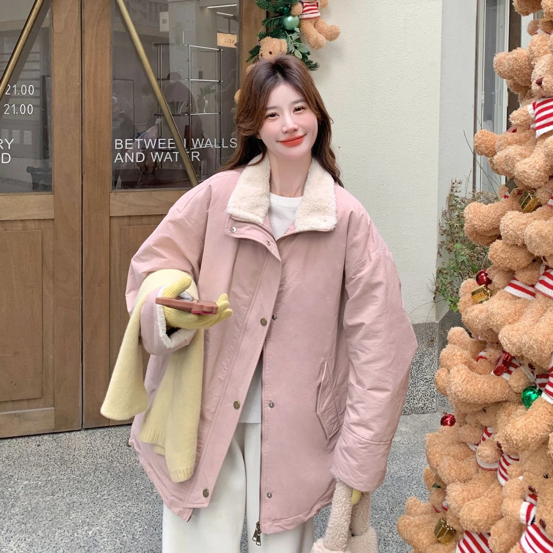 韩版学院风白鸭绒羽绒服女2025冬季新款时尚减龄保暖派克服外套