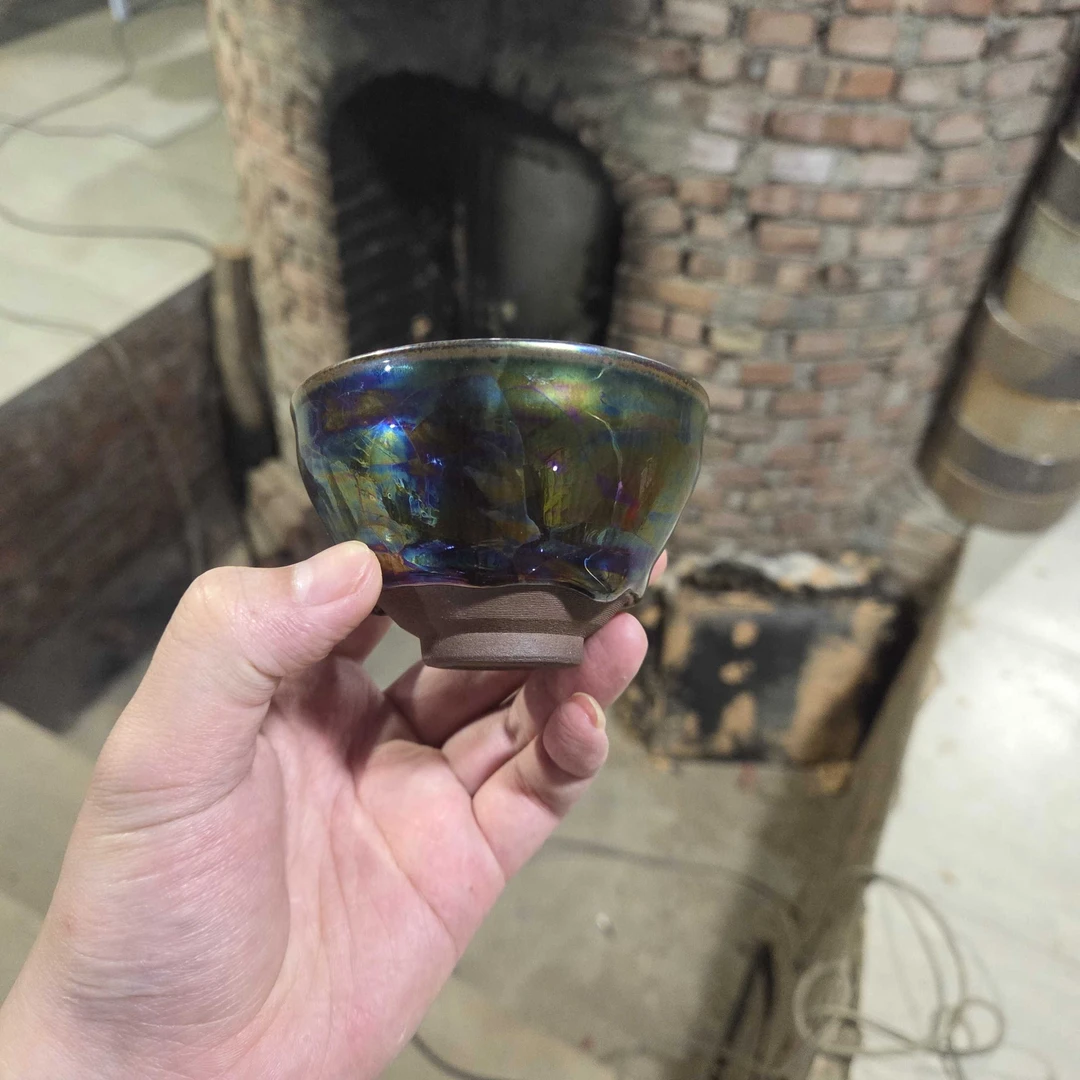 建窑建盏    瑕疵一个