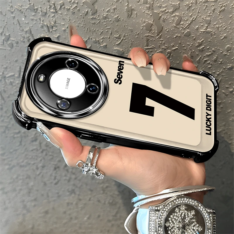 适用于【华为】Mate60创意幸运数字7简约时尚潮流防摔手机壳