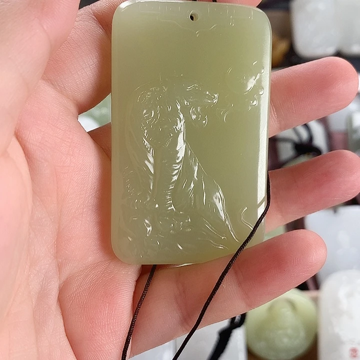 长石玉未镶嵌牌子方解石玉